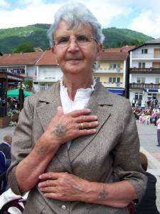 Rose Zadrić, born in 1937 in Rama village Dobroš, Sicana. Photo Credit: Traditional Croatian Tattoos